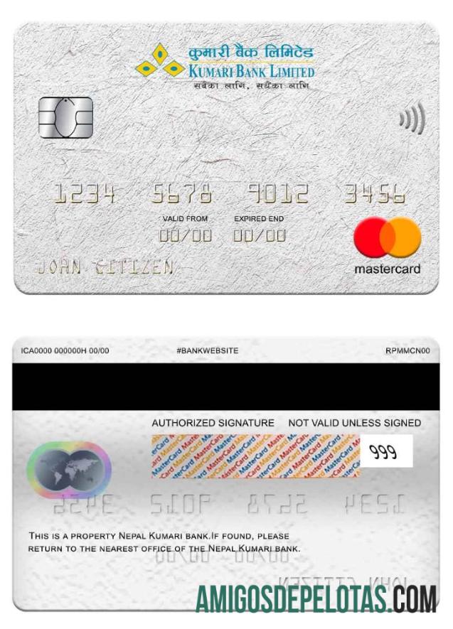 Nepal Kumari Bank Mastercard download for verification